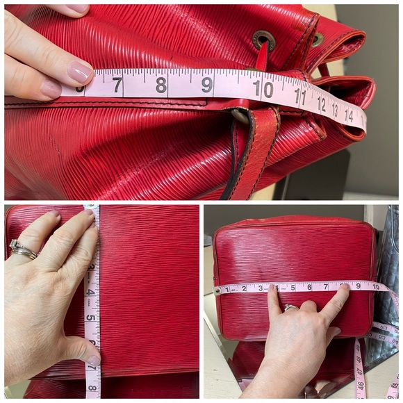 Louis Vuitton Red EPI Noe MM Bucket Bag - Picture 10 of 16